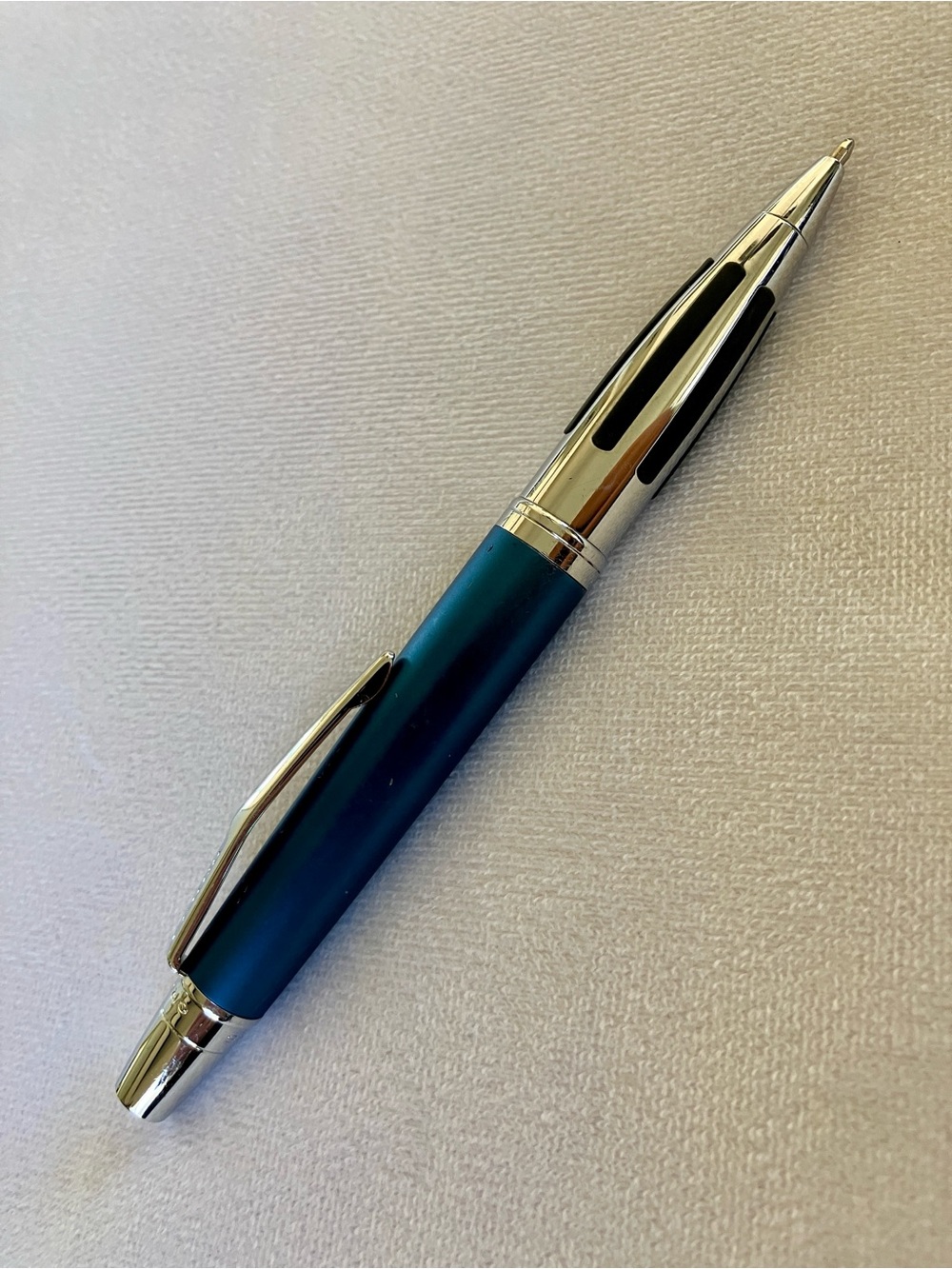 Cross Contour Pen Blue Chrome